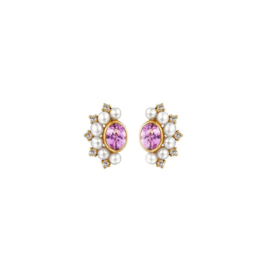 Jewelry Moksh | Kyoto Small Earrings - Pink Sapphire