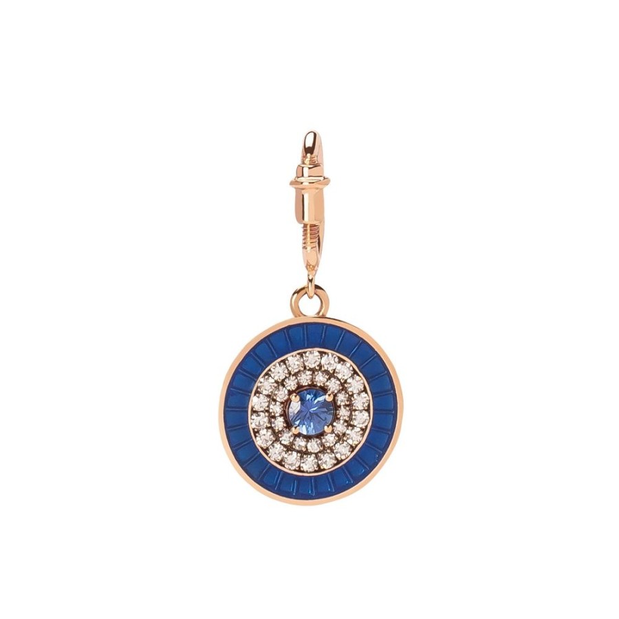 Jewelry Selim Mouzannar | Eye Charm - Sapphire & Navy Blue Enamel