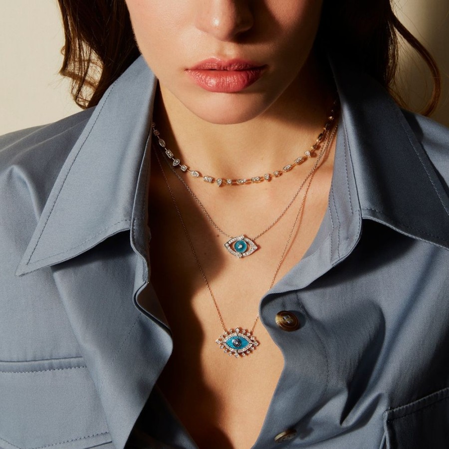 Jewelry Melis Goral | Guardian Eye Shaped Necklace