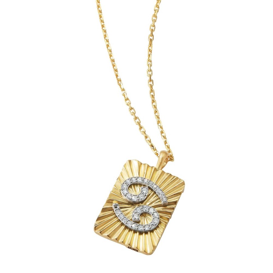 Jewelry David Webb | Zodiac Cancer Pendant Necklace - Diamond