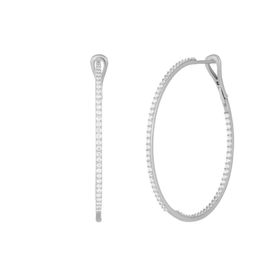 Jewelry Carbon & Hyde | Infinity Hoops - White Gold