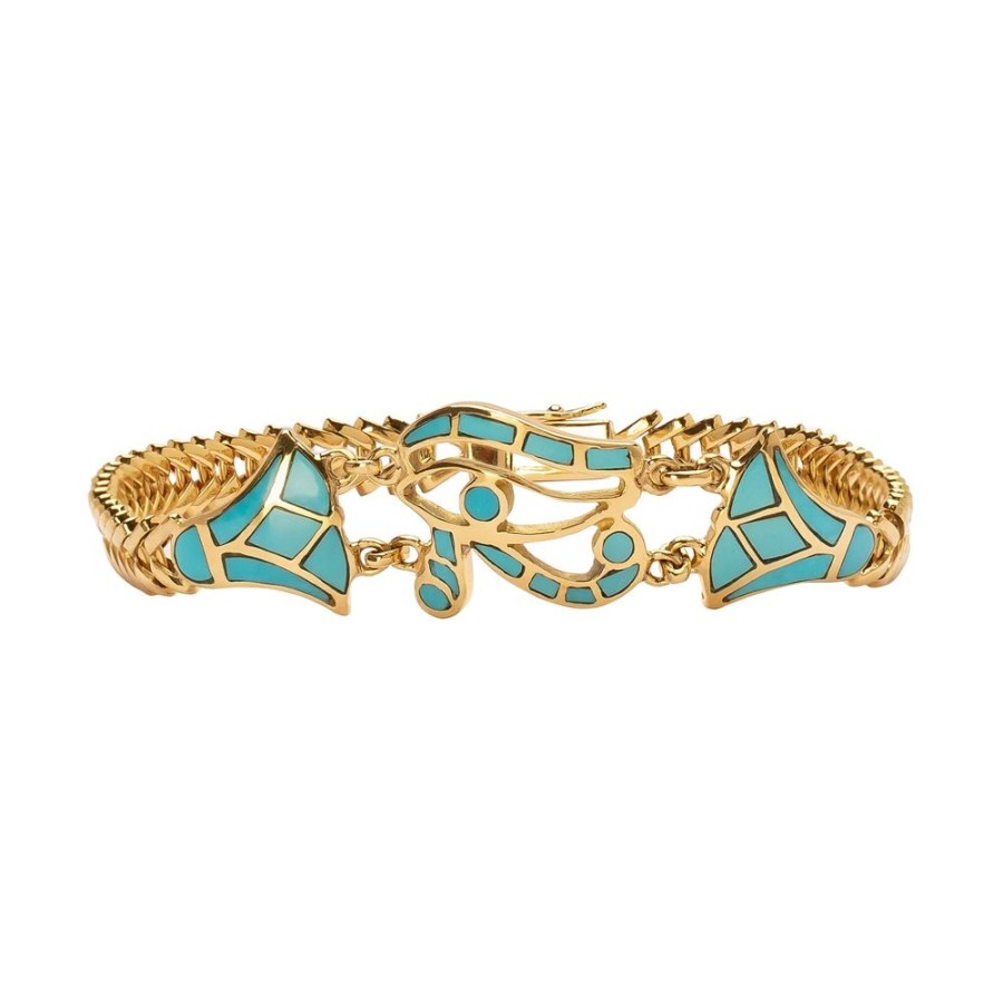 Jewelry Silvia Furmanovich | Egypt Mosaic Eye Of Horus Turquoise Bracelet