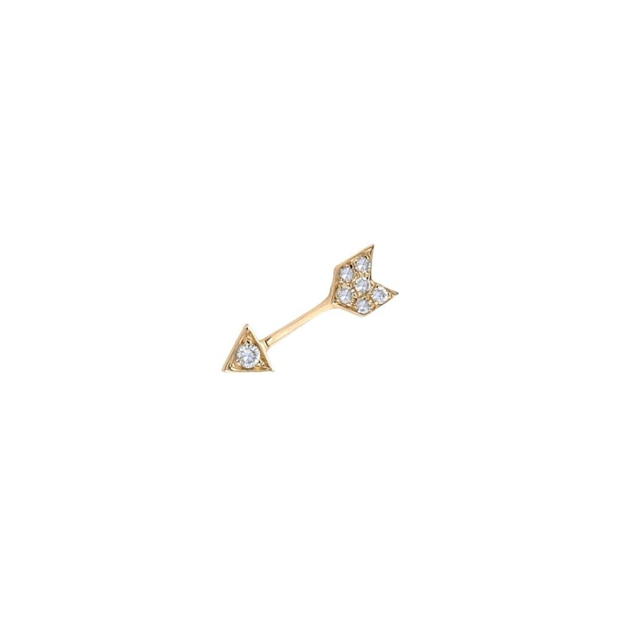 Jewelry EF Collection | Mini Arrow Stud - Yellow Gold