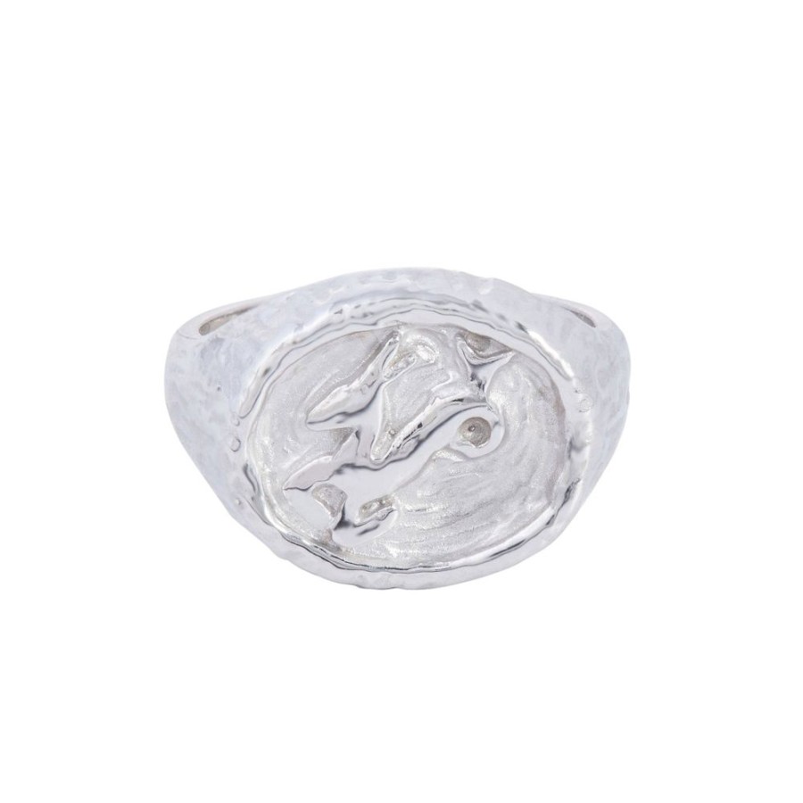 Jewelry Sidney Garber | Capricorn Zodiac Ring - White Gold