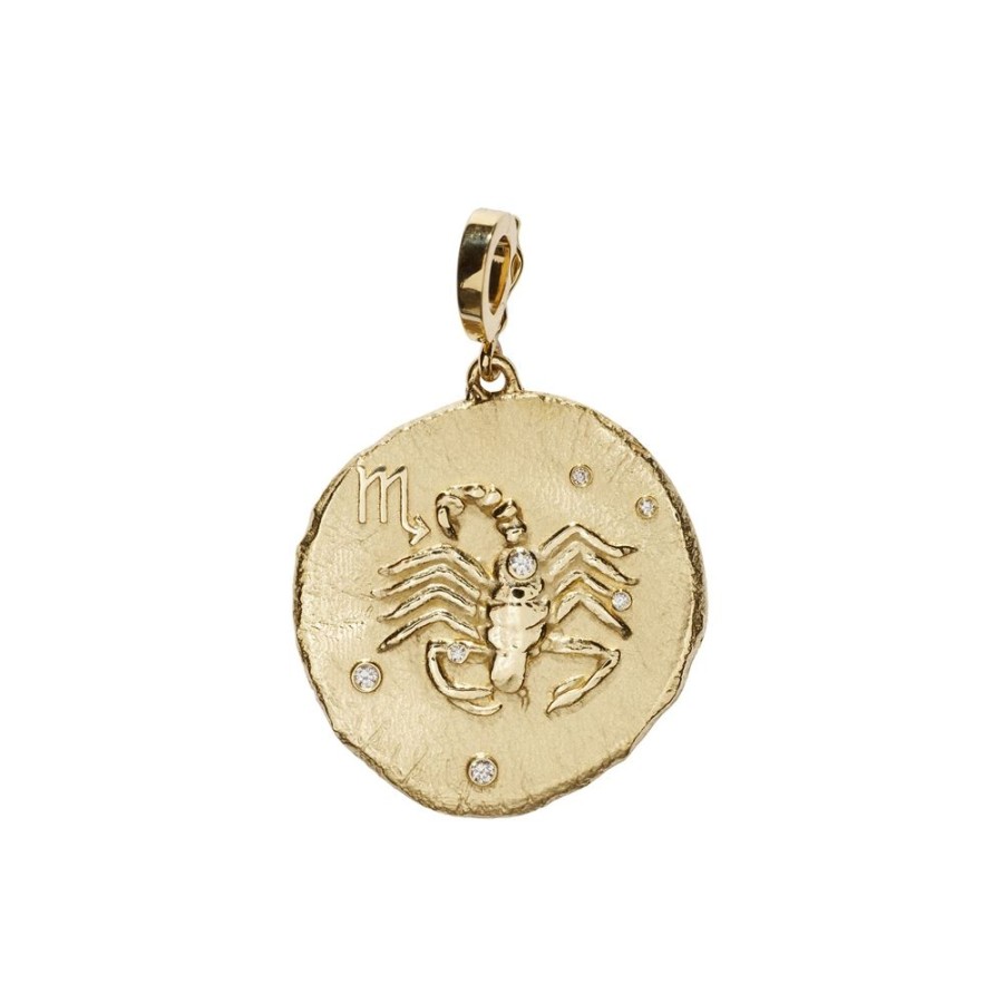 Jewelry Azlee | Zodiac Large Coin Charm - Scorpio