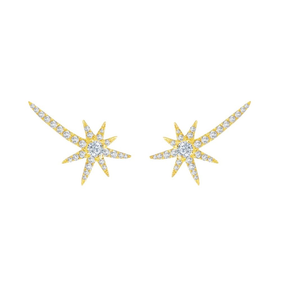 Jewelry Graziela | Shooting Starburst Earrings - Yellow Gold