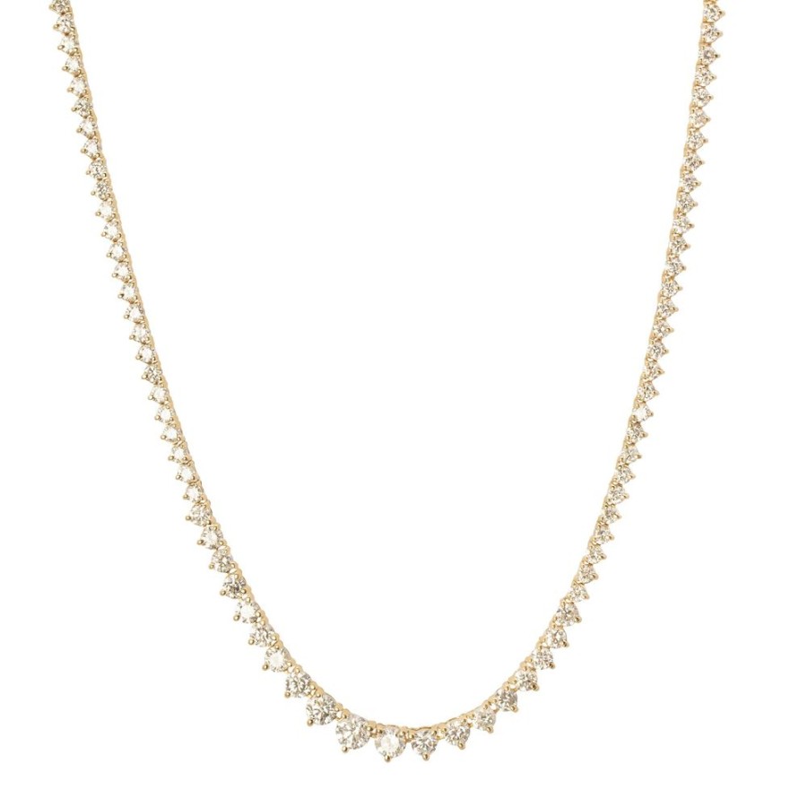 Jewelry Carbon & Hyde | Riviera Graduated Tennis Necklace - Yellow Gold