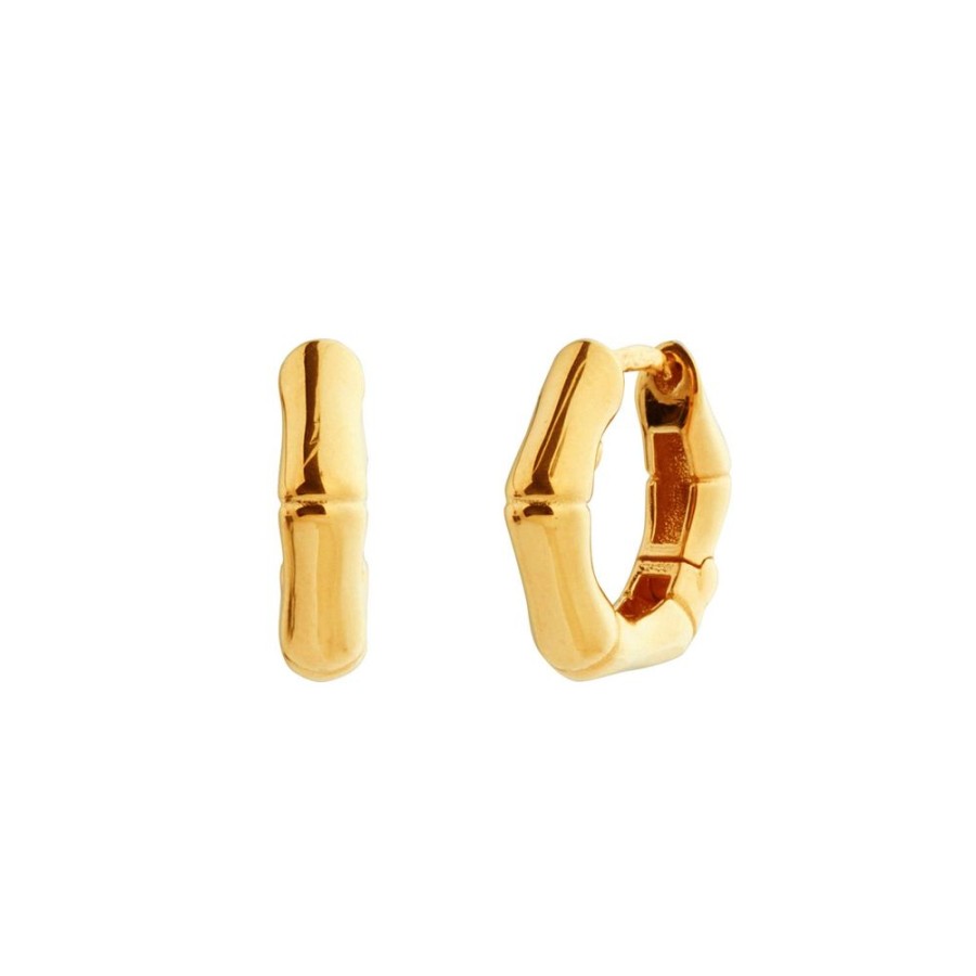 Jewelry BE Jewelry | Bamboo Huggie Earrings