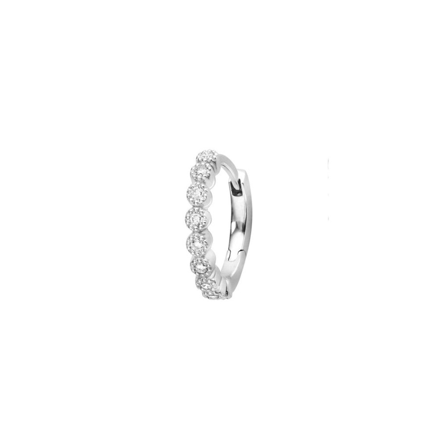 Jewelry Stone Paris | Madame Bovary Tiny Hoop - White Gold