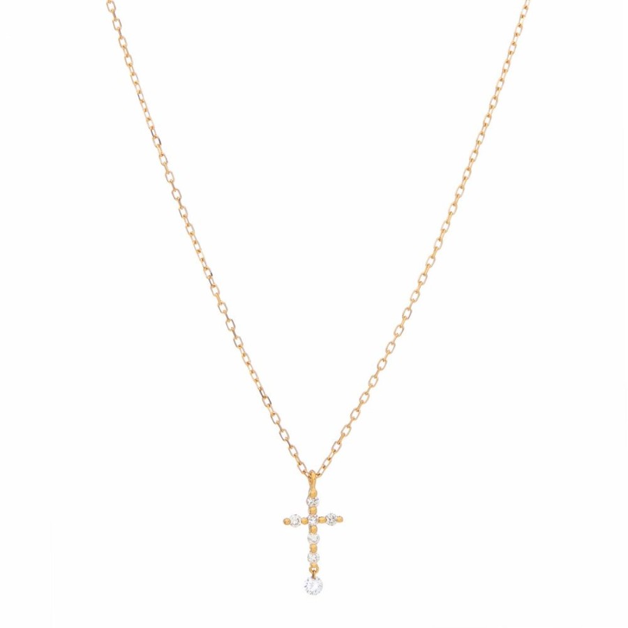 Jewelry Persée Paris | Cross Necklace - Yellow Gold