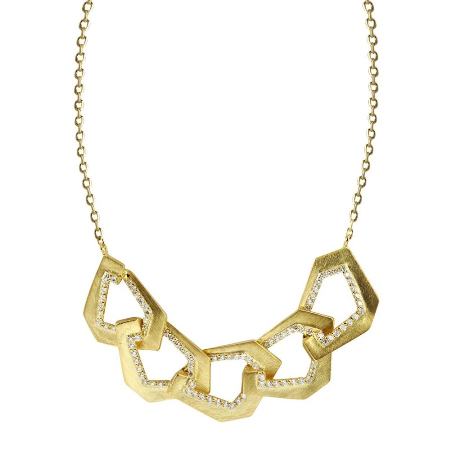 Jewelry Kavant & Sharart | Origami Brushed Link Necklace