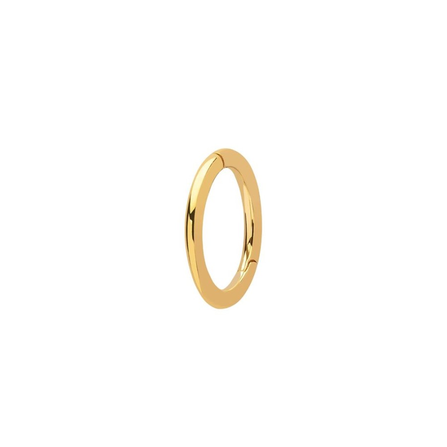 Jewelry Trouver | Solid Round Huggie 6.5Mm - Yellow Gold