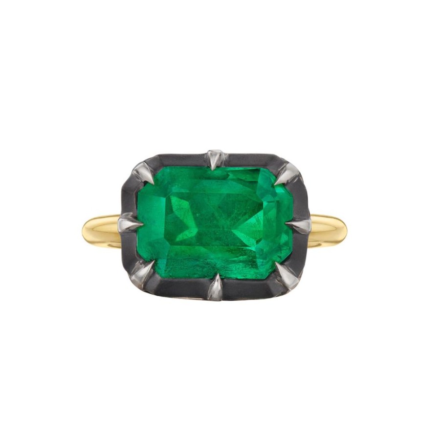 Jewelry Fred Leighton | Collet Emerald-Cut Ring - Emerald