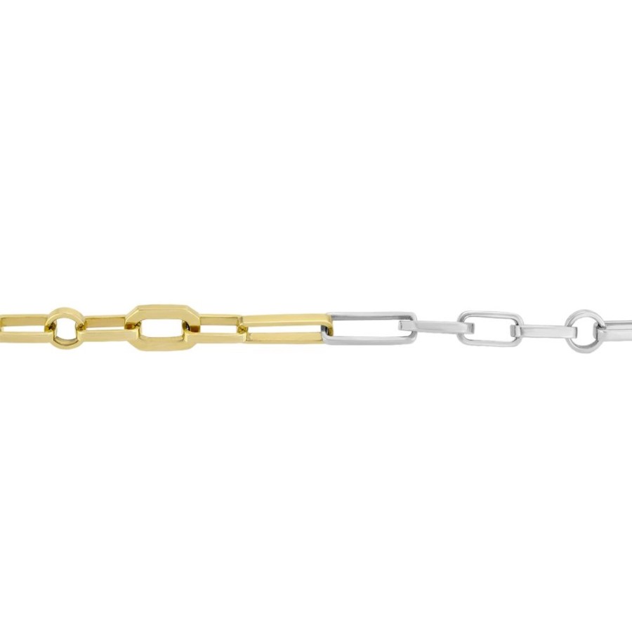 Jewelry Nancy Newberg | Mixed Link Chain Necklace - Yellow Gold & Silver