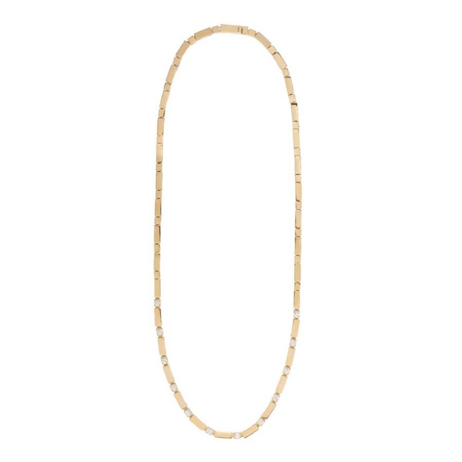 Jewelry Azlee | Gold Bar Tennis Necklace