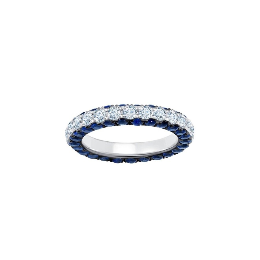 Jewelry Graziela | Blue Sapphire & Diamond 3 Sided Band Ring