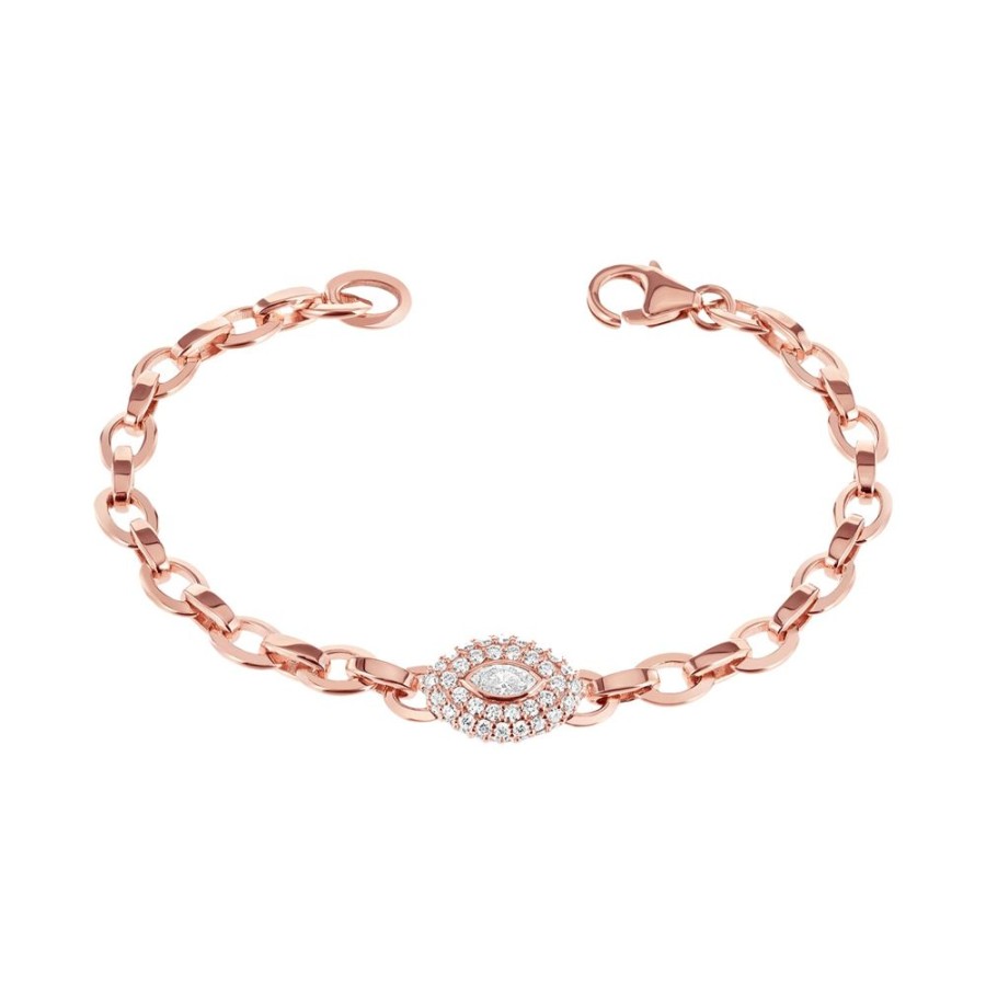 Jewelry Carbon & Hyde | Marquise Link Bracelet - Rose Gold