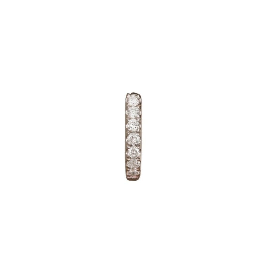 Jewelry Trouver | Paved Huggie 5Mm - White Gold