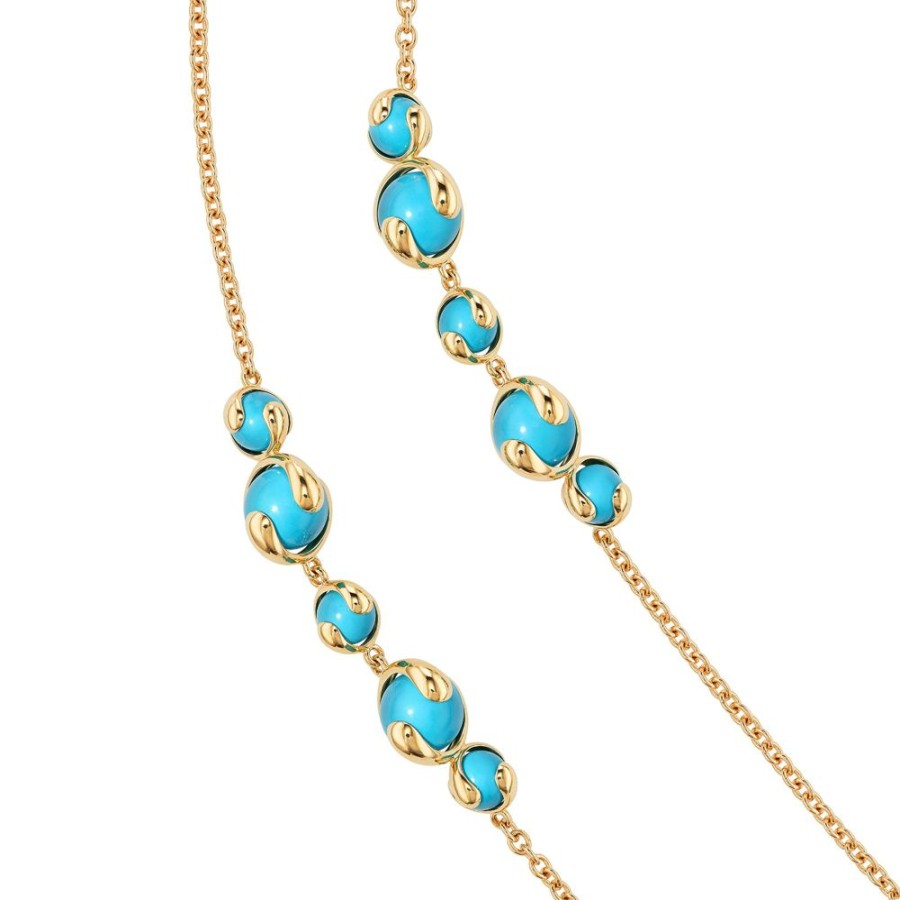 Jewelry Marina B | Cardan Cluster Necklace - Turquoise