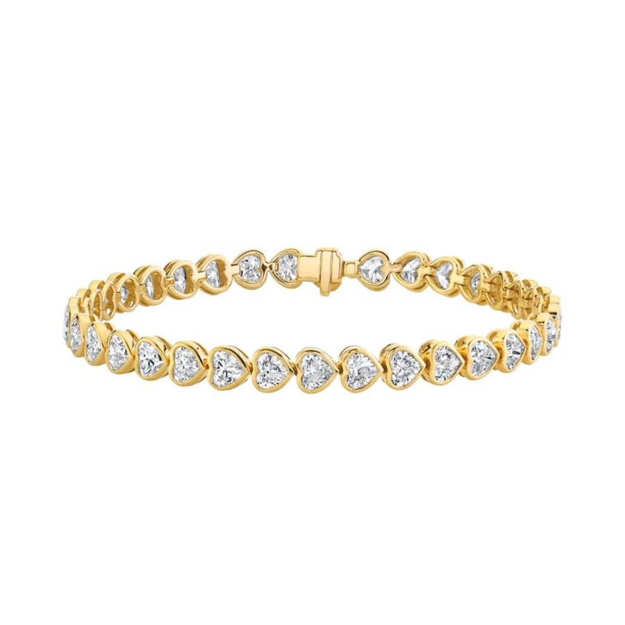 Jewelry Anita Ko | Bezel Heart Diamond Tennis Bracelet