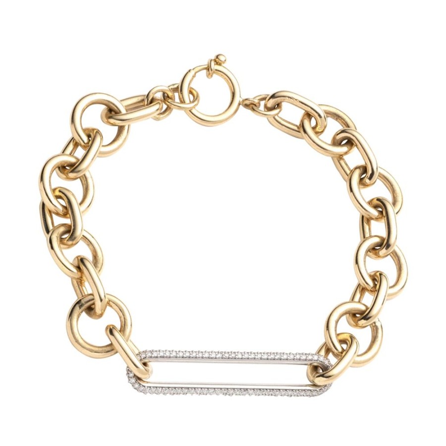 Jewelry Foundrae | Oversized Pave Clip Bracelet