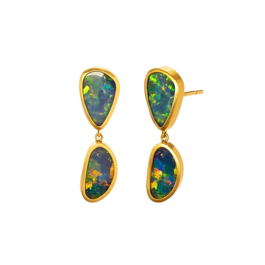 Jewelry Loriann Stevenson | Doublet Double Drop Opal Earrings