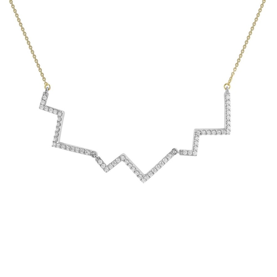 Jewelry Kavant & Sharart | Origami Ziggy Necklace - Yellow And White Gold