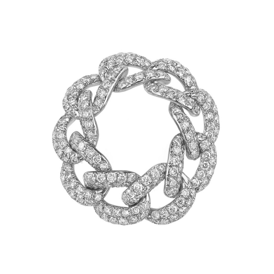 Jewelry SHAY | Essential Pave Link Ring - White Gold