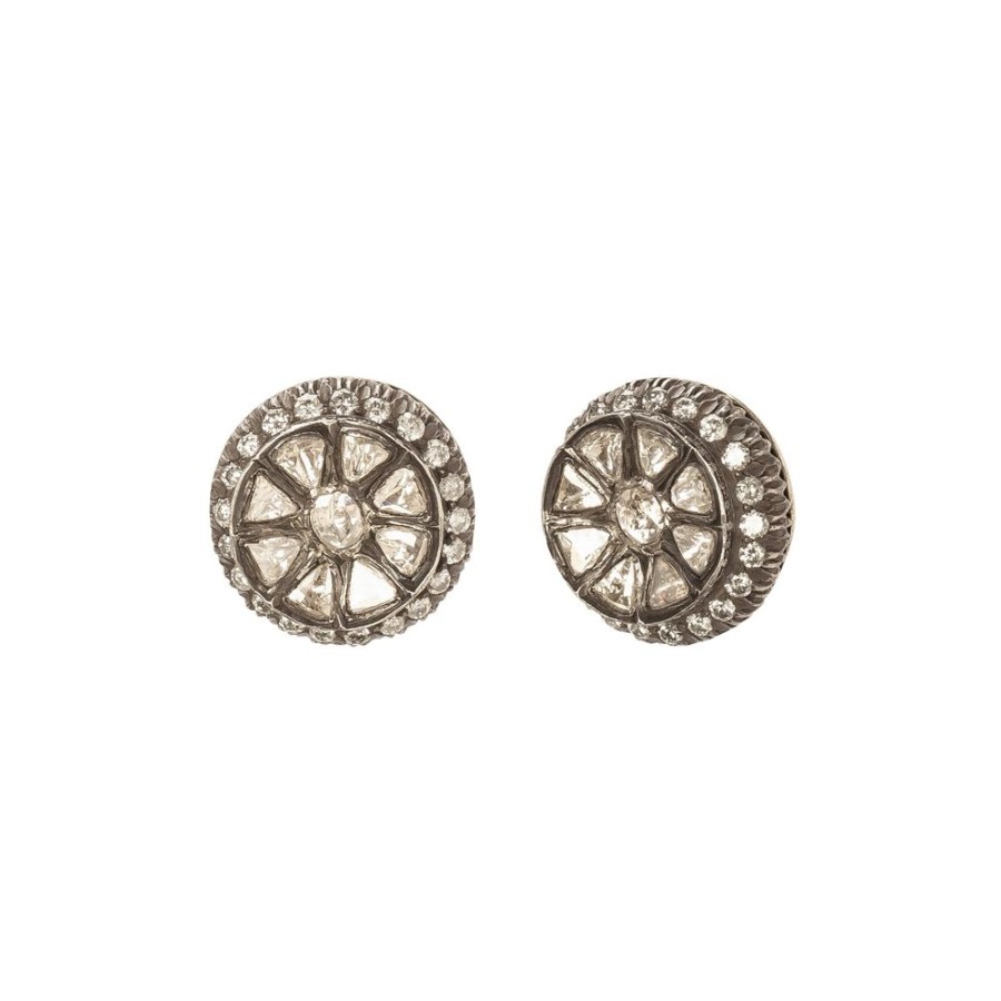 Jewelry Munnu The Gem Palace | Indo Russian Diamond Drum Earrings