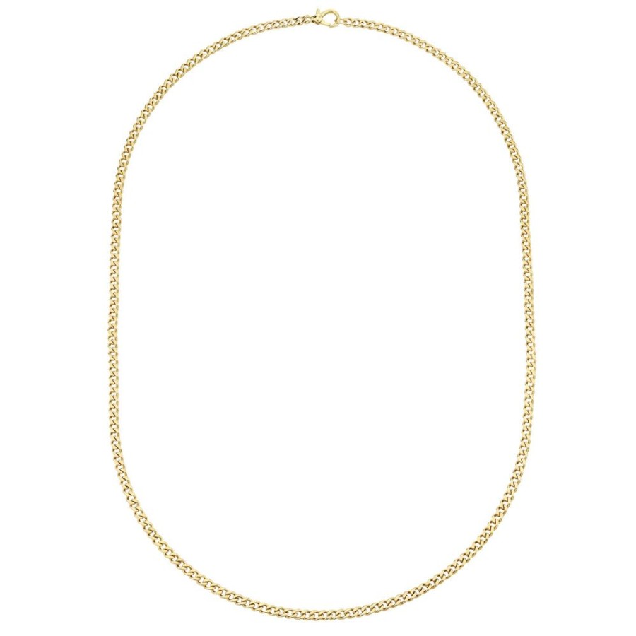 Jewelry SHAY | Solid Gold Baby Flat Link Curb Chain