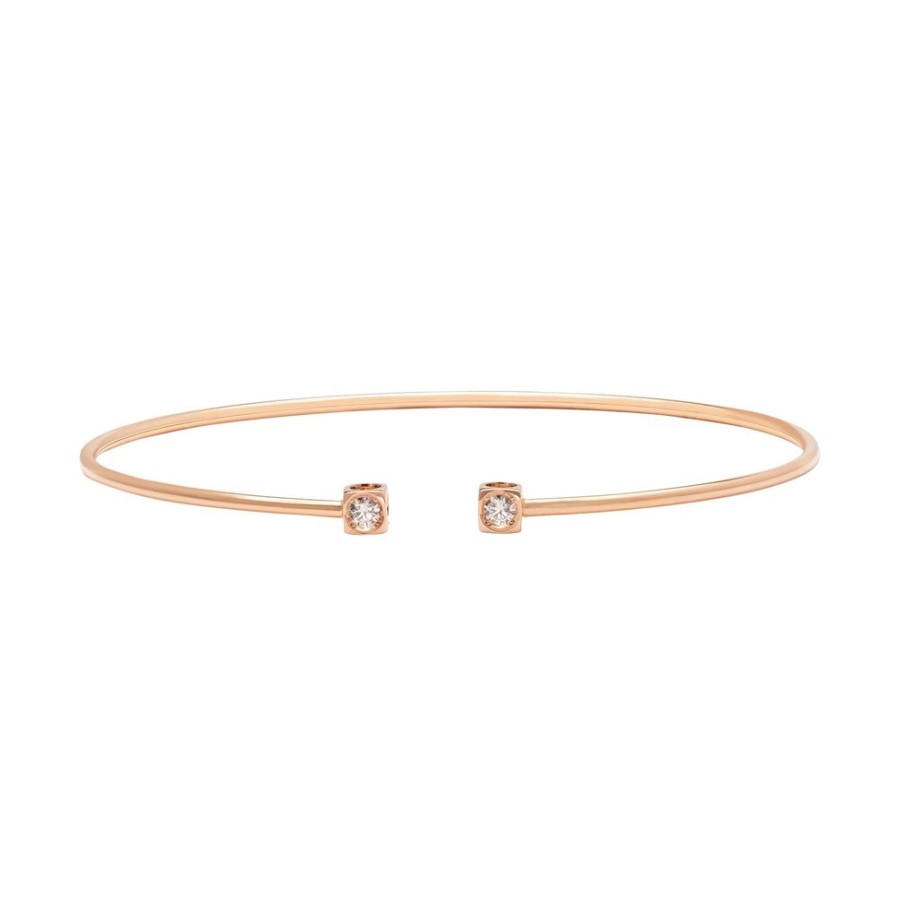 Jewelry Dinh Van | Le Cube Diamant Small Bracelet - Rose Gold