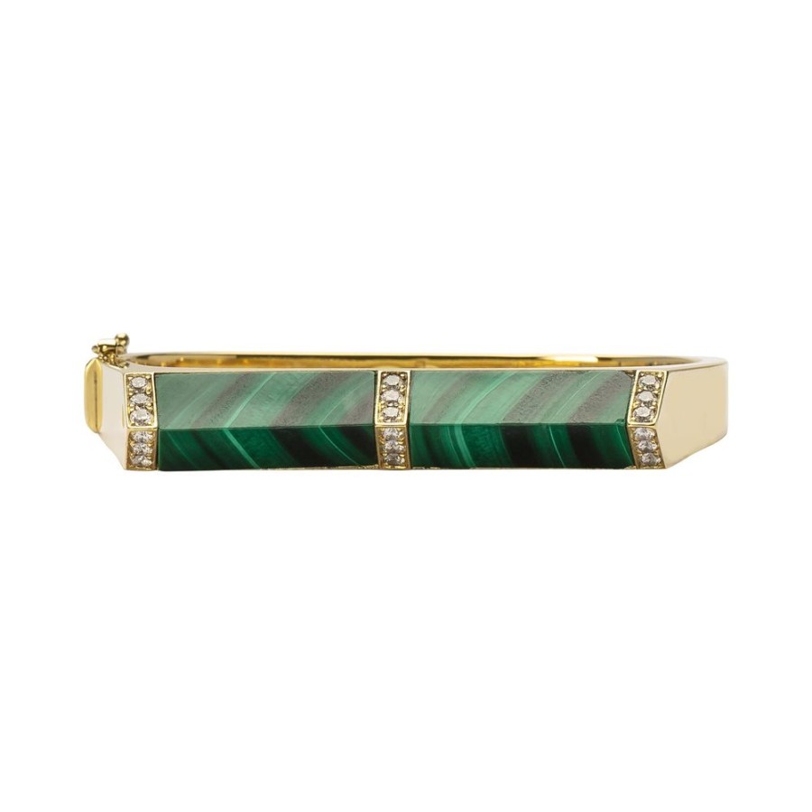 Jewelry Jenna Blake | Pyramid Bracelet - Malachite