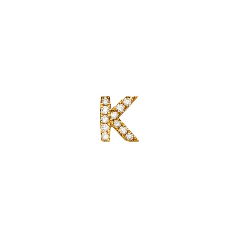 Jewelry Loquet | Diamond Letter K Charm