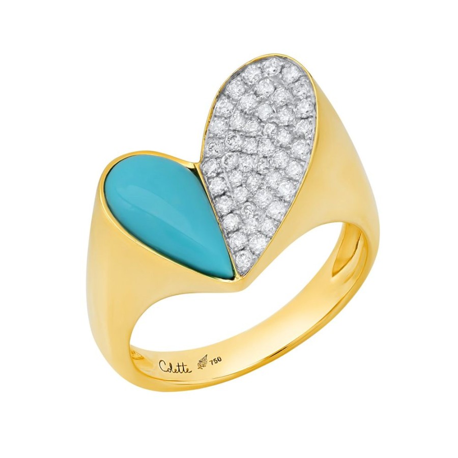 Jewelry Colette | Heart Penacho Ring - Turquoise