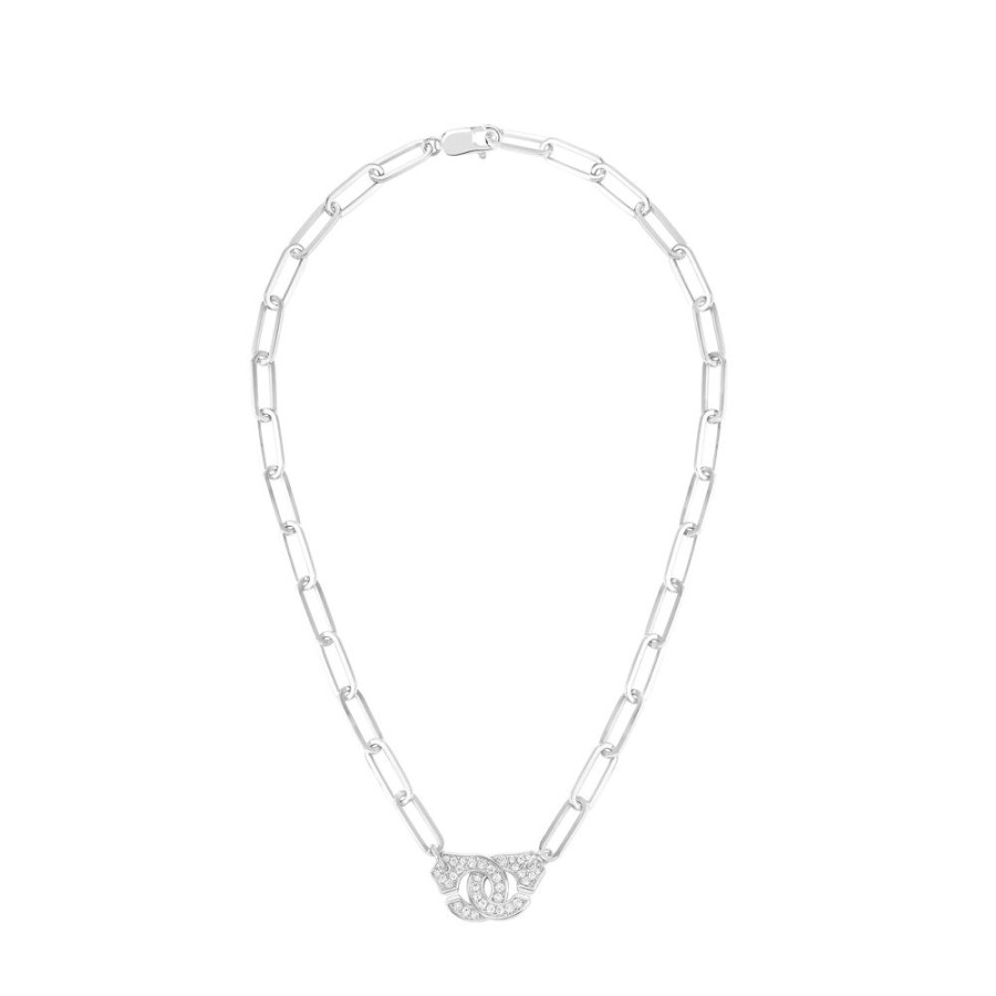 Jewelry Dinh Van | Menottes R15 White Gold Diamond Necklace