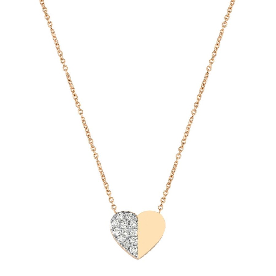 Jewelry Melis Goral | Luna Heart Diamond Necklace