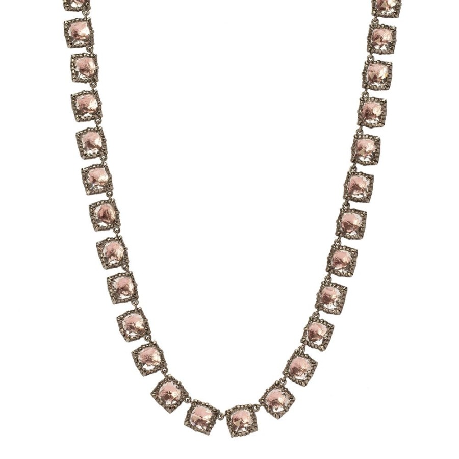 Jewelry Larkspur & Hawk | Bella Mini Riviere Necklace - Blush