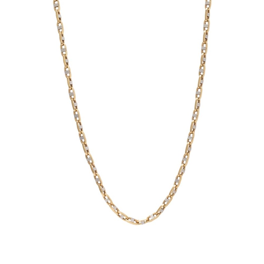 Jewelry Antique & Vintage Jewelry | Two Tone Oval Link Chain Necklace