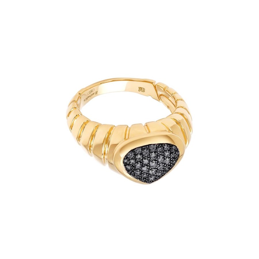 Jewelry Marina B | Timo Ring - Pave Black Spinel