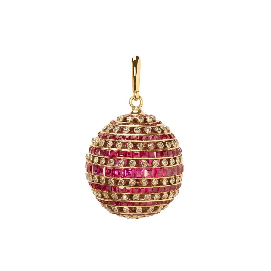 Jewelry Jenna Blake | Vintage Ruby & Diamond Orbe Charm