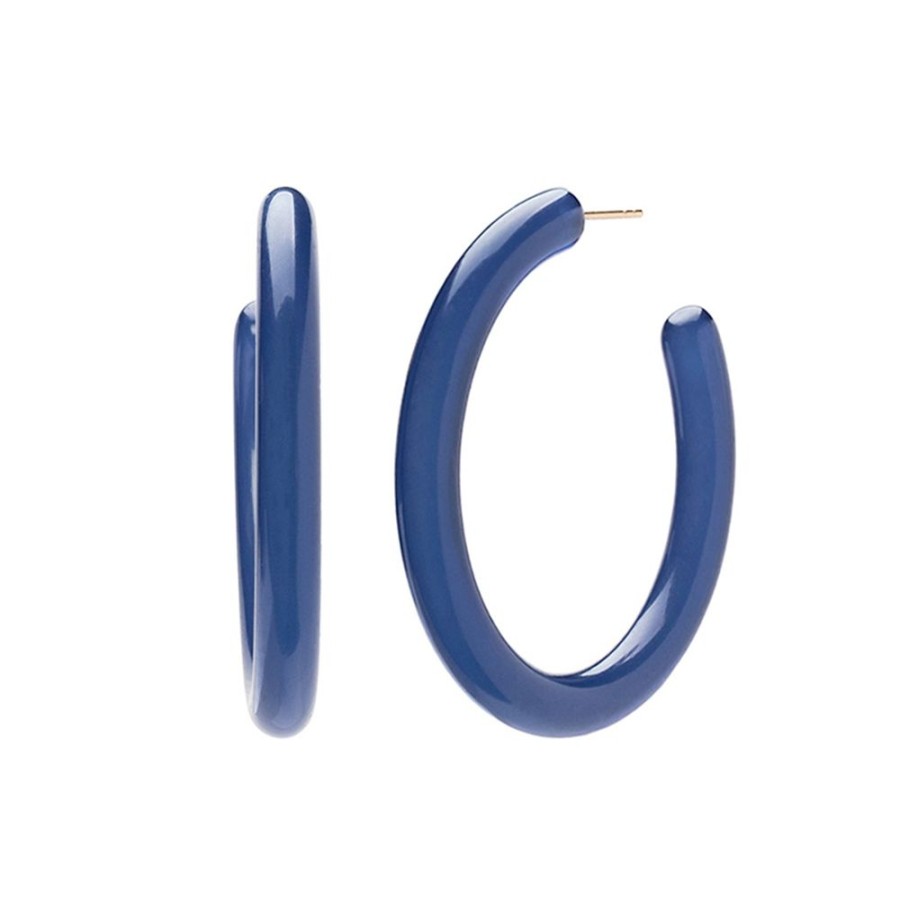 Jewelry Trouver | Large Navy Acrylic Hoops