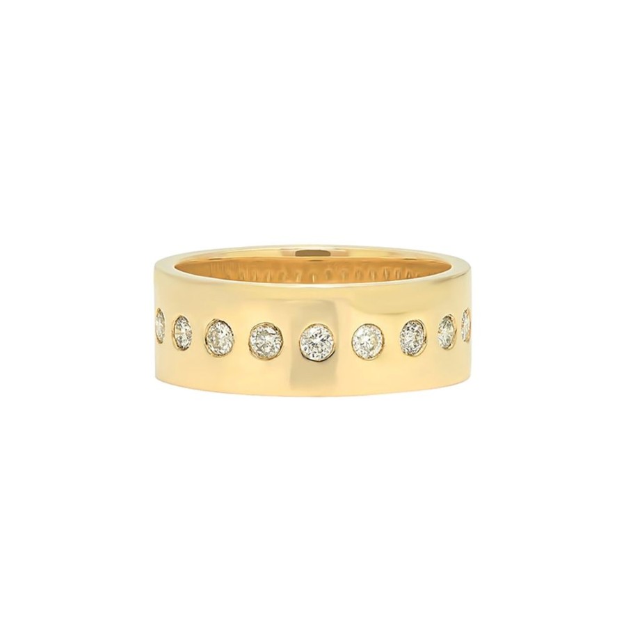 Jewelry Nancy Newberg | Cigar Band With Center Row Diamonds - Small