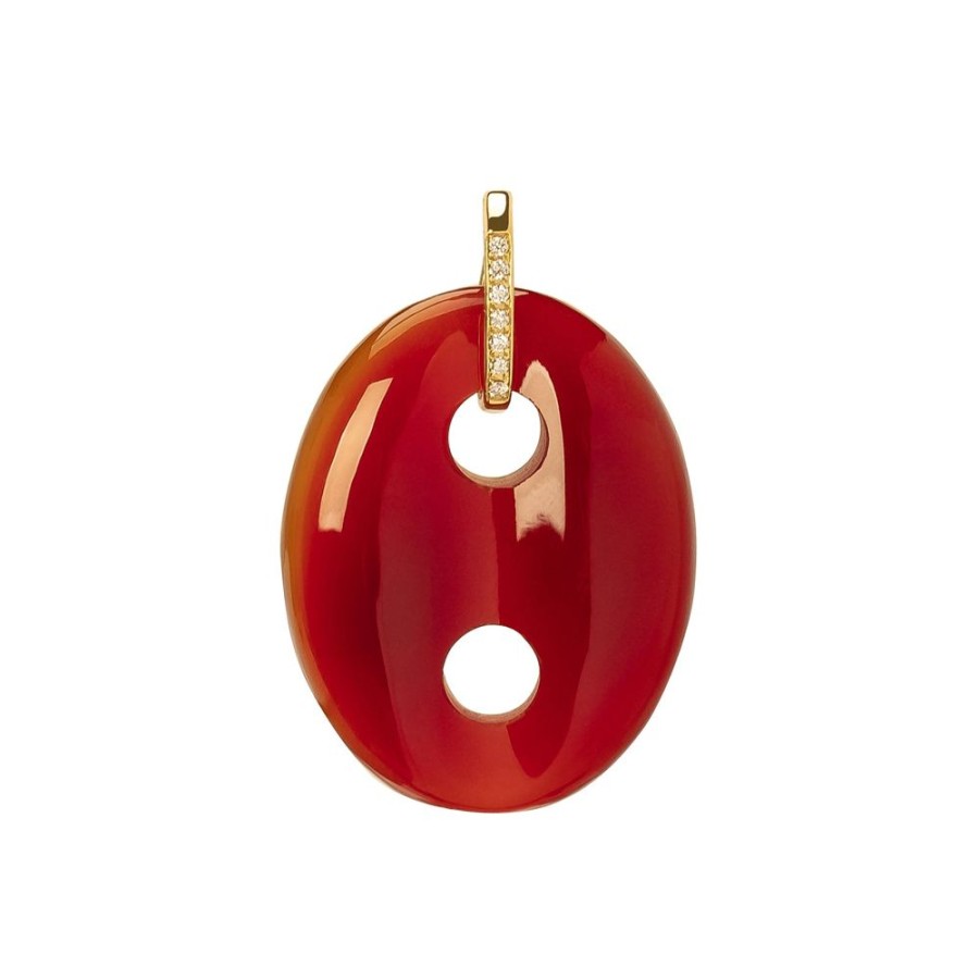 Jewelry Jenna Blake | Large Mariner Link Pendant - Carnelian