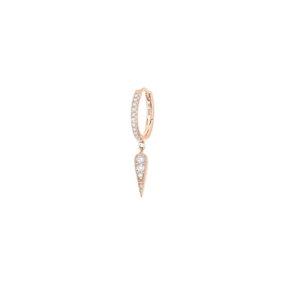 Jewelry Stone Paris | Fleurs Tiny Hoops - Rose Gold