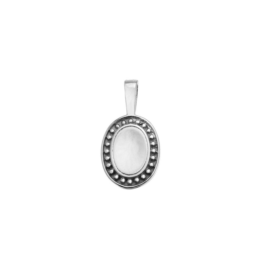 Jewelry Sethi Couture | P.S. Small Oval Charm - White Gold