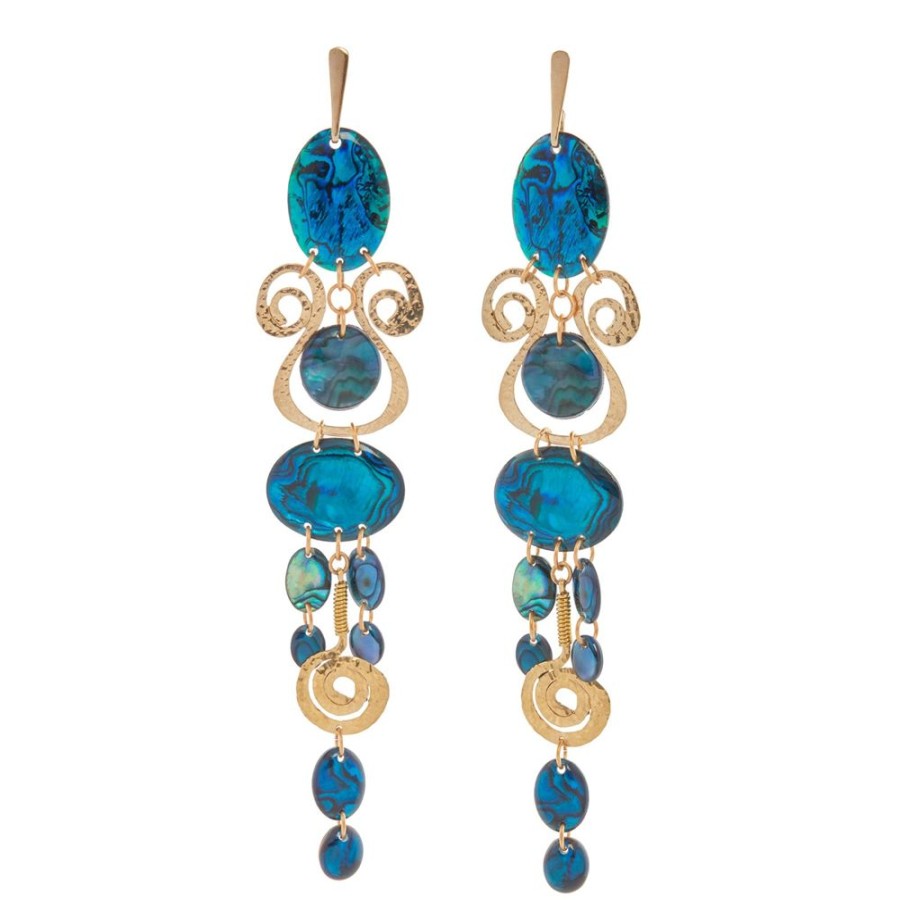 Jewelry Lisa Eisner Jewelry | Totem Earrings - Blue Abalone