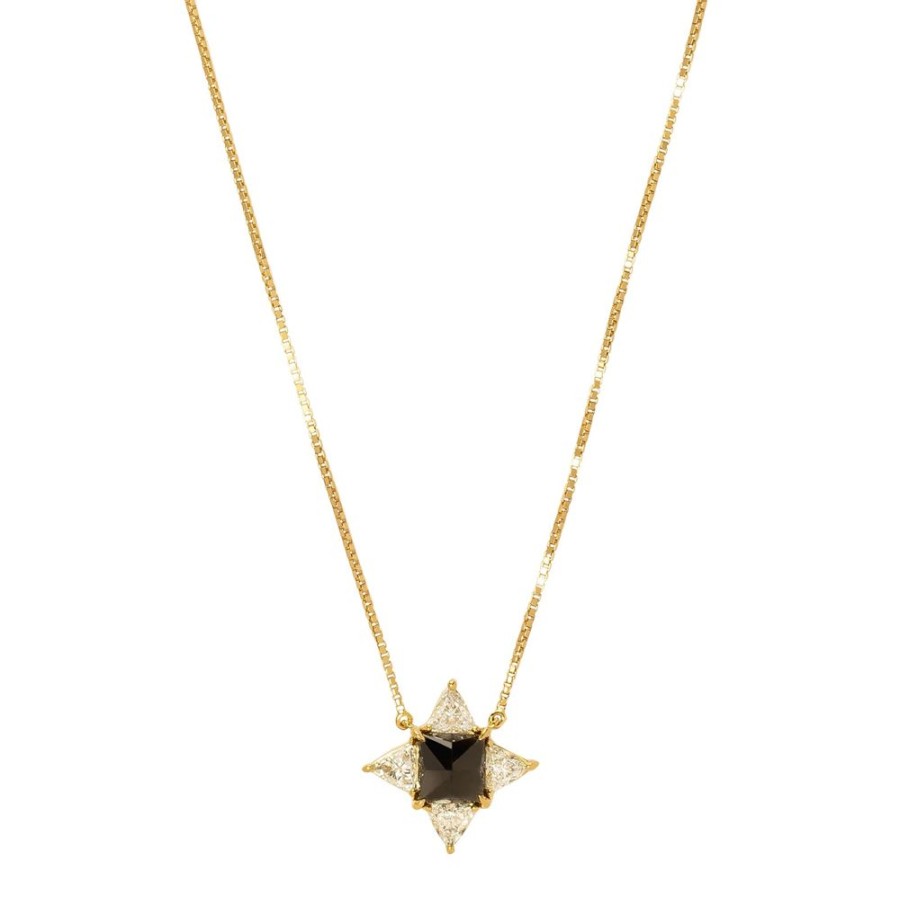 Jewelry Ara Vartanian | Black & White Diamond Pendant Necklace