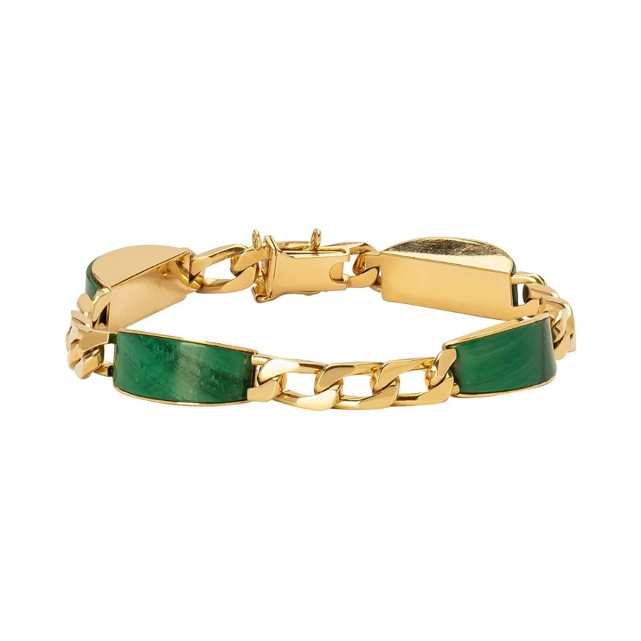 Jewelry Jenna Blake | Vintage Malachite Chain Bracelet