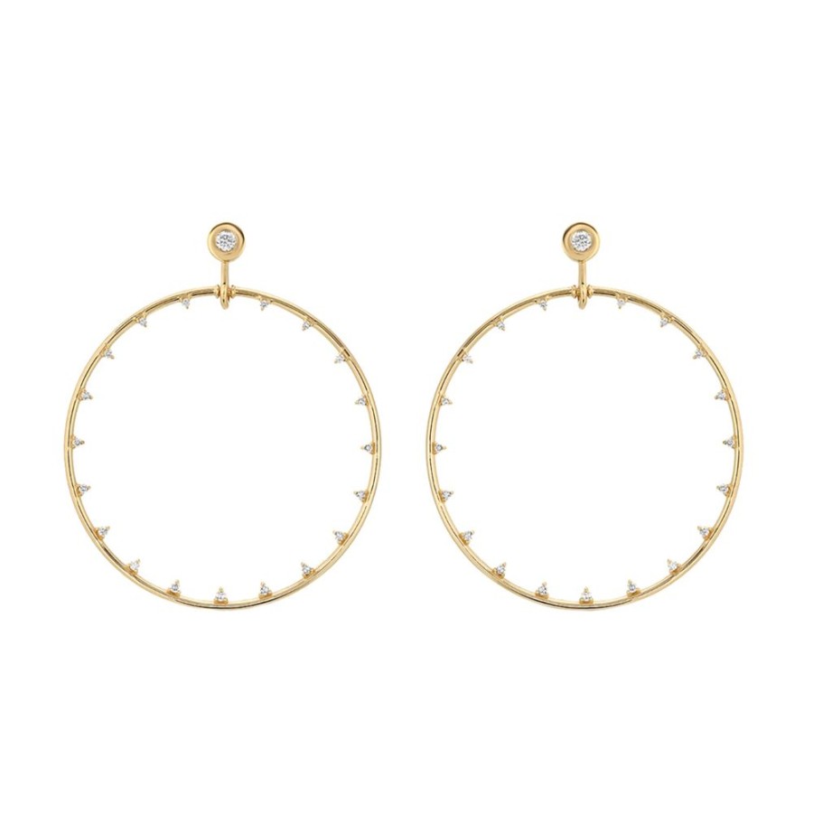 Jewelry Nancy Newberg | Diamond Dot Circle Earrings