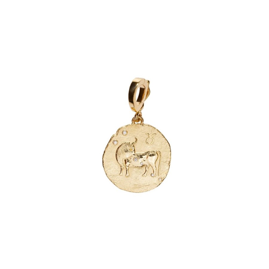 Jewelry Azlee | Zodiac Small Coin Charm - Taurus